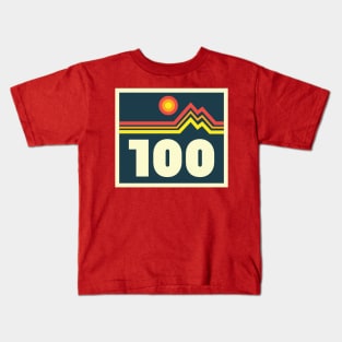 100 Mile Trail and Ultra Running Mountains Kids T-Shirt